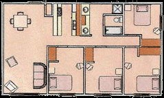 Four Bedroom One Bathroom